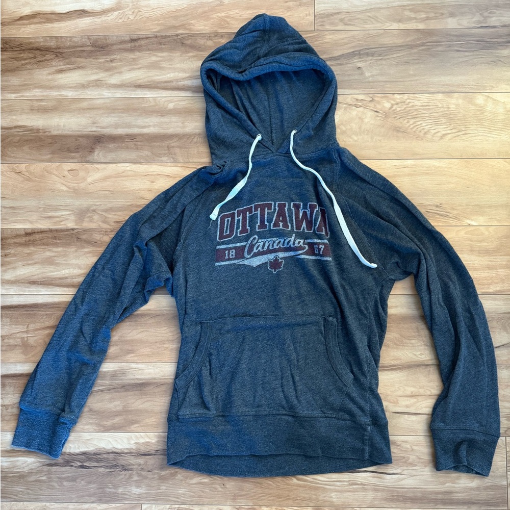 Ottawa MV Sport Charcoal Hoodie with Maroon Accents